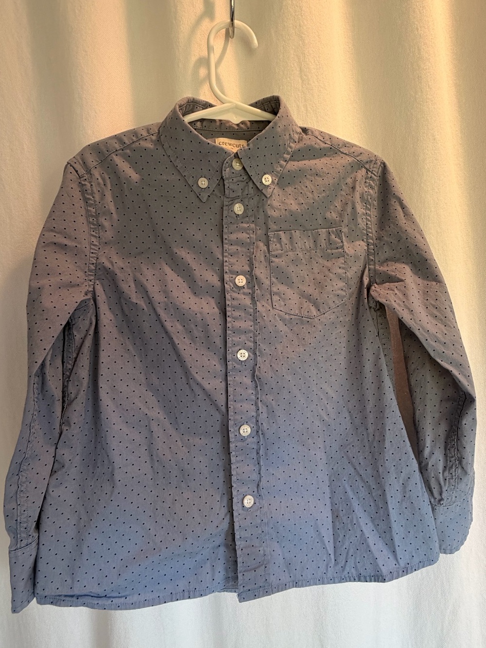 Crewcuts J. Crew Boys' Blue Dot Button-Down Shirt